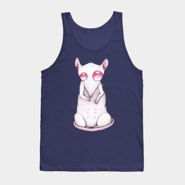 Albino rat pencil drawing Tank Top by Bwiselizzy